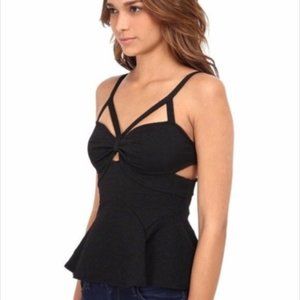Free People Cut Out Peplum Tank Top